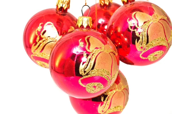 Dekoracje na Boże Narodzenie w różnych kolorach — Zdjęcie stockowe