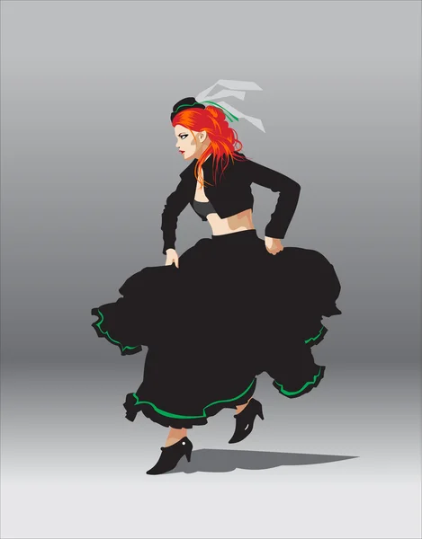 Danse de fille — Image vectorielle
