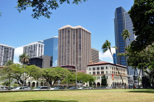 stock image Honolulu skyline