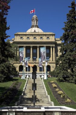 The front aspect of the Alberta Legislature Building. clipart