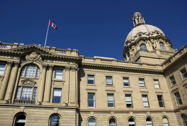 The front aspect of the Alberta Legislature Building. clipart