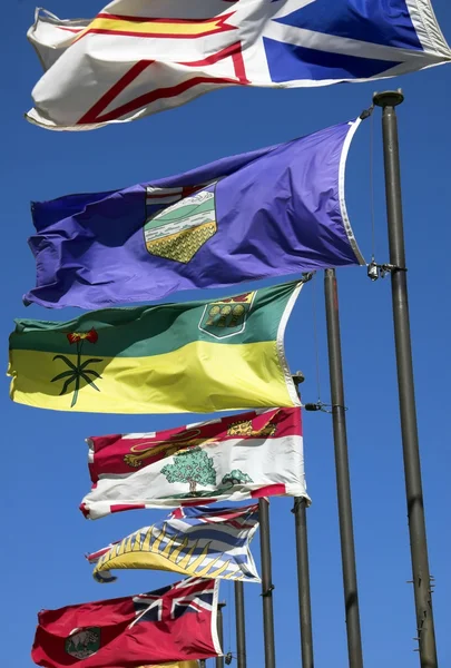 stock image Canadian provincial flags