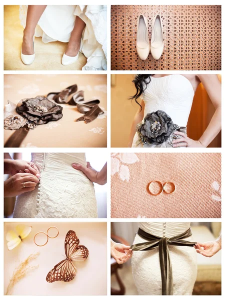 Collage de ocho fotos de boda — Foto de Stock