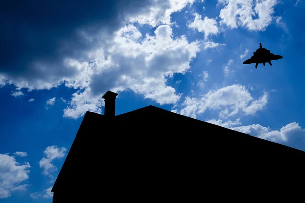 stock image Silhouette of house