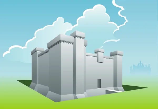 Castle Wall Royaltyfria illustrationer