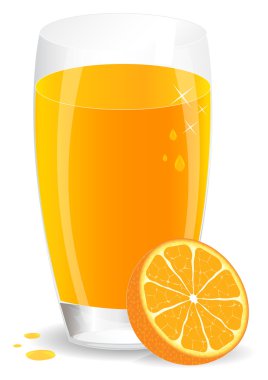 Portakal suyu. vektör illüstrasyonu.