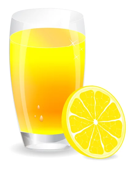 Té de limón. Ilustración vectorial . — Vector de stock