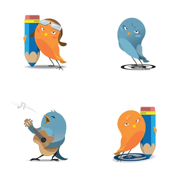 Web птахів Стокова Ілюстрація