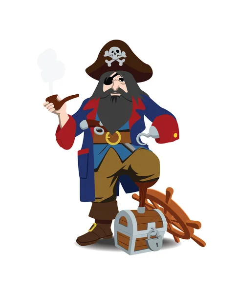 Одноногий пірат Стокова Ілюстрація