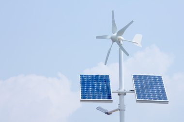 Mini Rüzgar enerjisi ve güneş panelleri