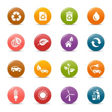 Colored dots - Ecological Icons clipart