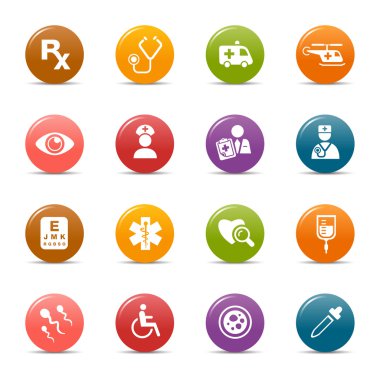 Colored dots - medical icons clipart