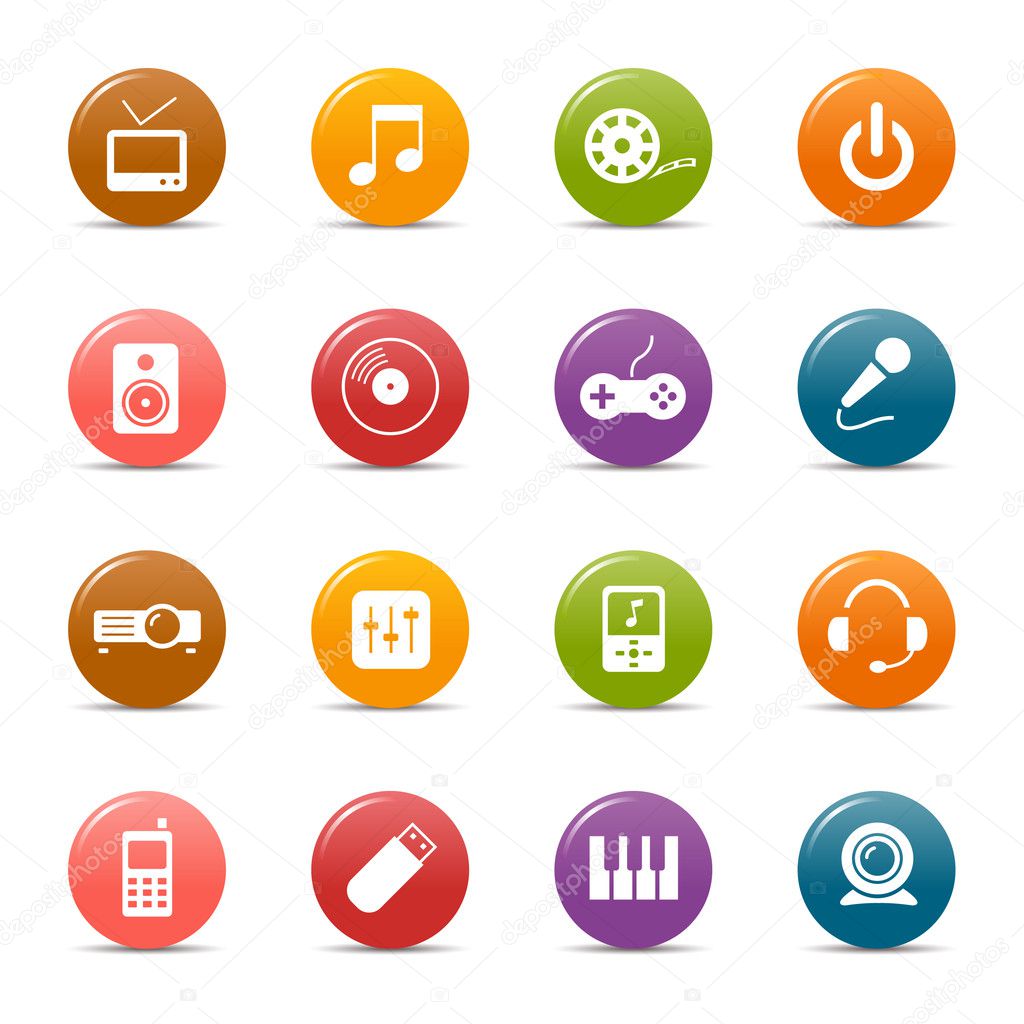 Colored dots - Media Icons
