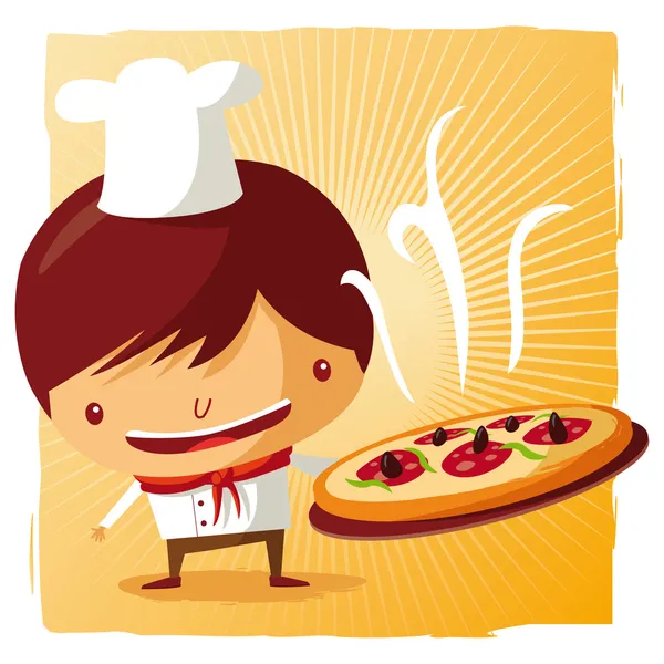 披萨大厨 — 图库矢量图片