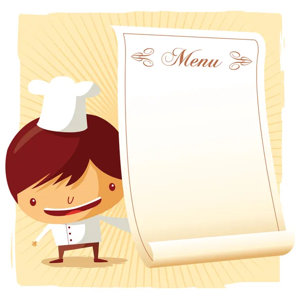 Chef - menu — Image vectorielle