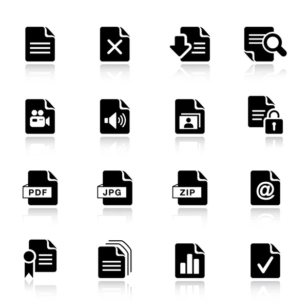 Basic - icônes de format de fichier — Image vectorielle