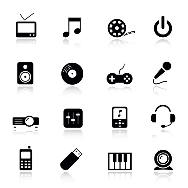 Basic - Icônes médias — Image vectorielle