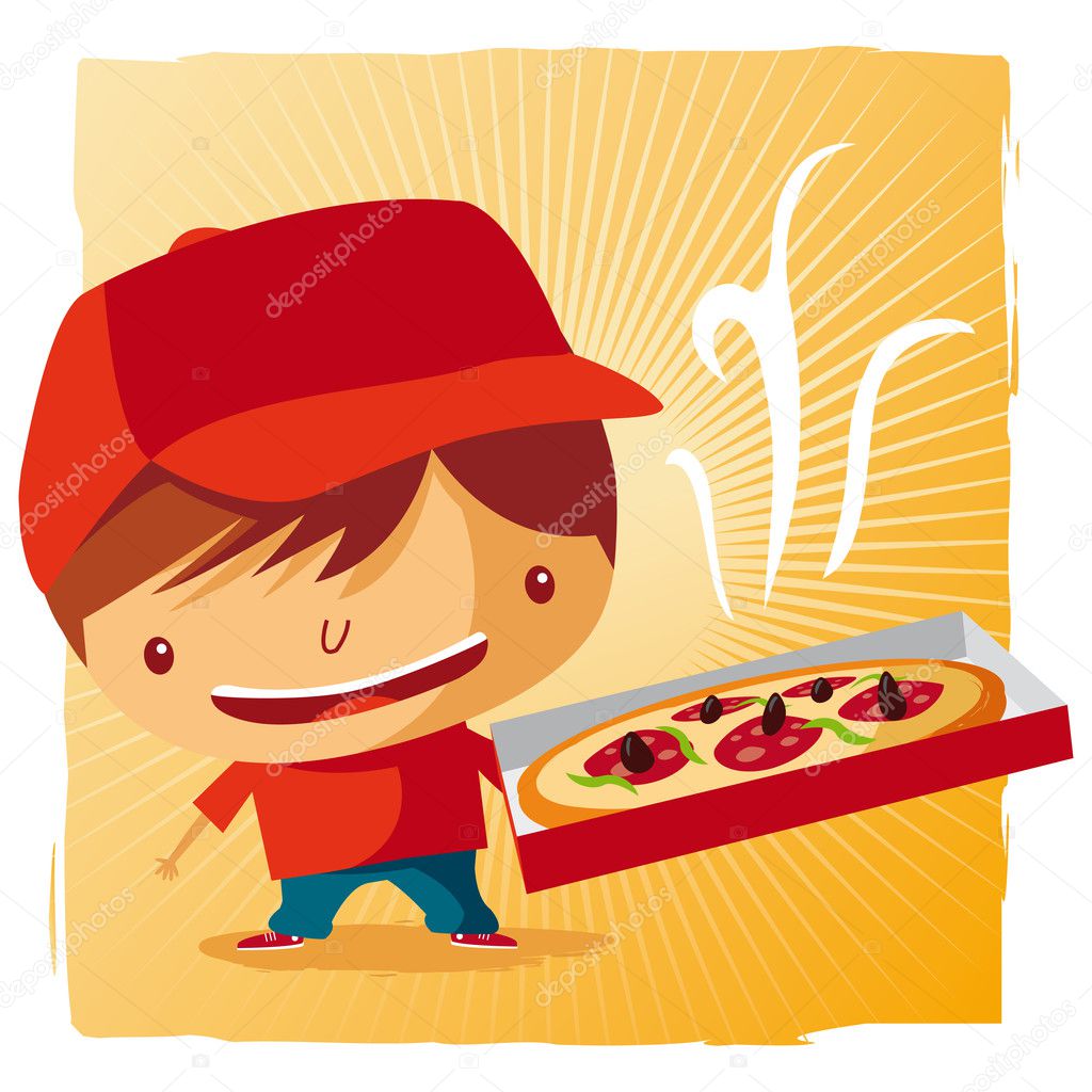 Pizza delivery boy