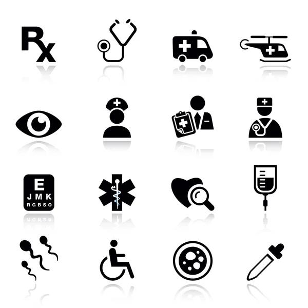 Basic - medizinische Symbole — Stockvektor