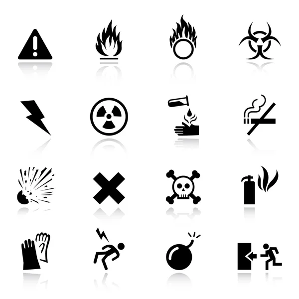 Basic - iconos de advertencia — Archivo Imágenes Vectoriales