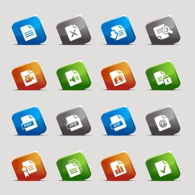 Cut Squares - File format icons clipart