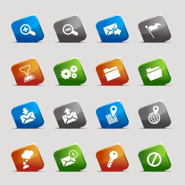 Cut Squares - classic web icons clipart