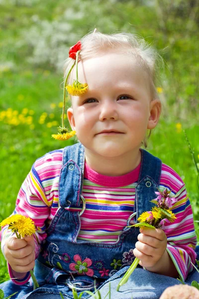 Portrét legrační malá holčička — Stock fotografie