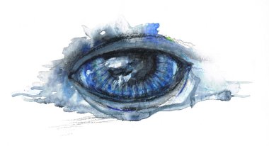 Watercolor eye clipart