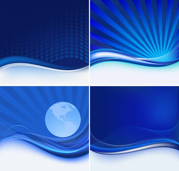 Ensemble abstrait bleu — Image vectorielle
