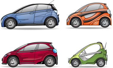 View of hand-drawing car clipart