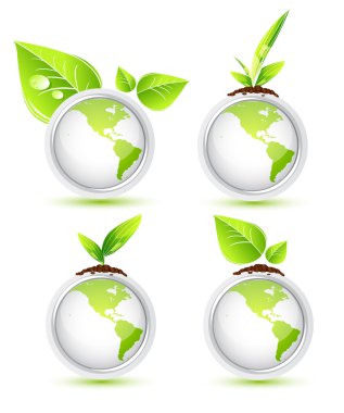 Green Earth. Icons clipart