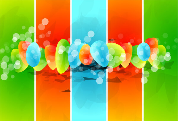 Vector glass shapes background
