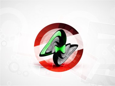 abstract techno daire vektör arka plan