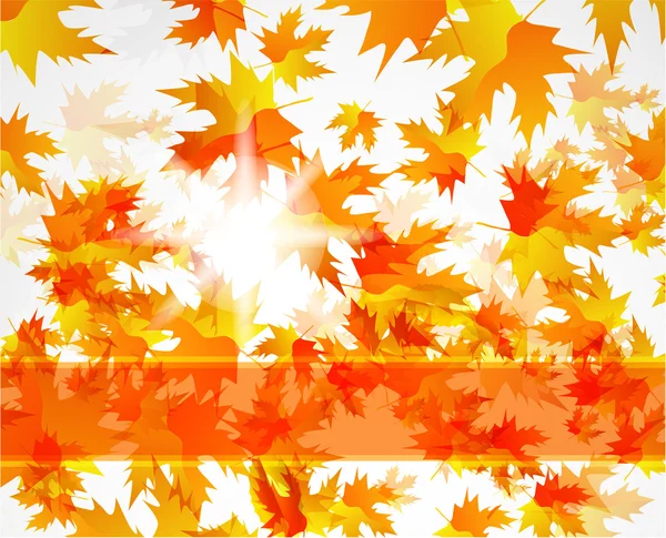Latar belakang vektor abstrak musim gugur - Stok Vektor