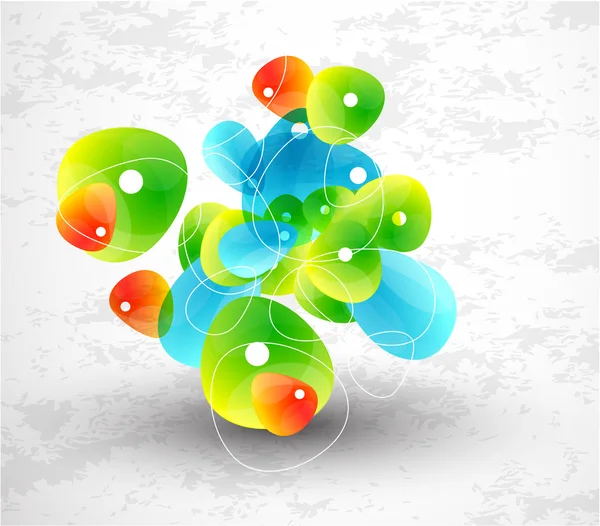 Abstrait vecteur verre couleur formes fond — Image vectorielle