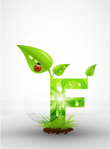 Vector green letter background — Stock Vector