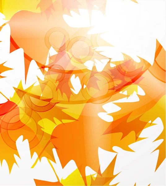 矢量秋天的树叶抽象背景 — 图库矢量图片