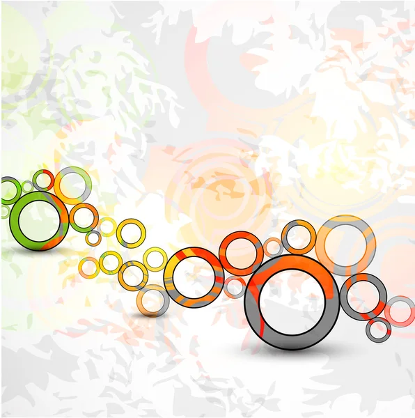 Vector abstracto color grunge círculos fondo — Vector de stock
