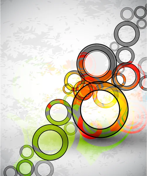Vector abstract color grunge circles background — Stock Vector