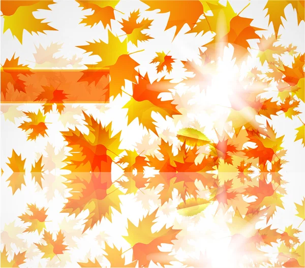 Vector autumn leaves abstract background — Stock Vector