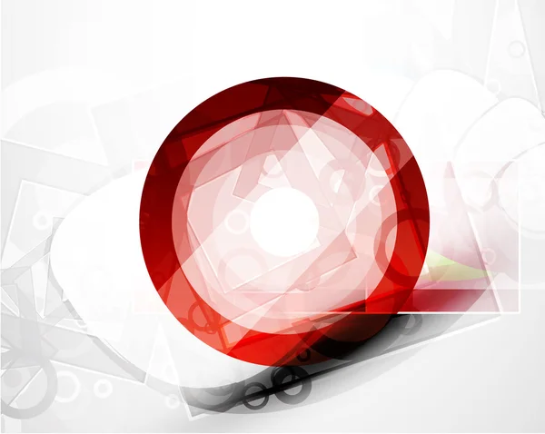Abstracte rode ronde vorm. vector technologie — Stockvector