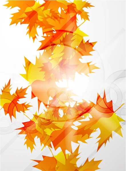 Vector otoño hojas fondo abstracto — Archivo Imágenes Vectoriales