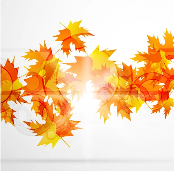 Vektorové podzimní listí abstraktní pozadí — Stockový vektor