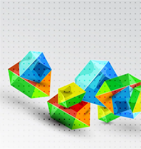 Vecteur brillant fond cube en verre transparent — Image vectorielle