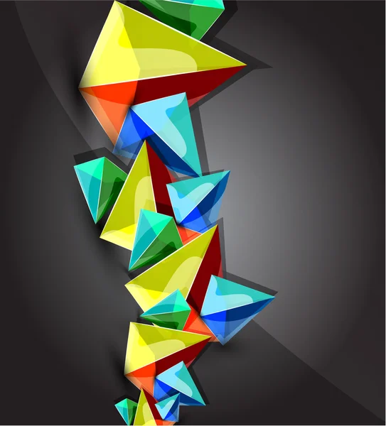 Verre fond pyramidal transparent — Image vectorielle
