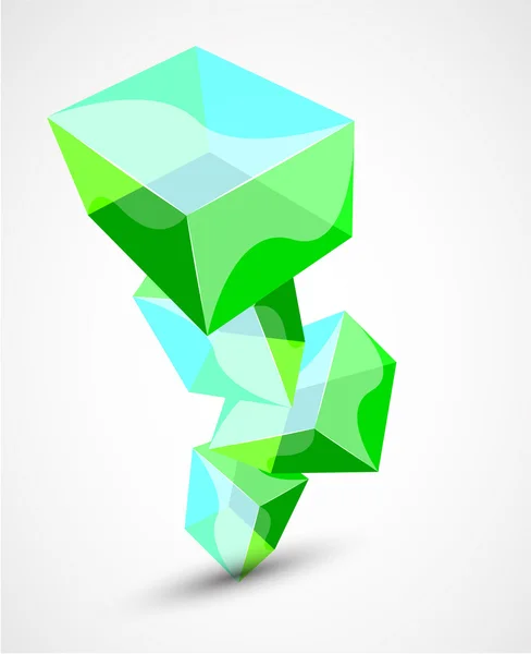 Vector brillante cristal transparente cubo fondo — Vector de stock