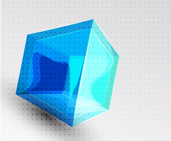 Векторний блискучий прозорий скляний куб фону — стоковий вектор