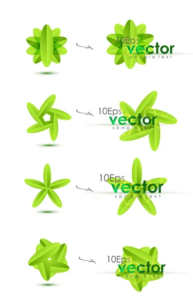Zielony liść abstrakcyjny kształt. wektor — Wektor stockowy