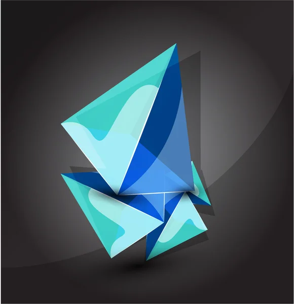Fondo piramidal transparente de vidrio — Vector de stock