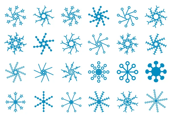 Иконки снежинки — стоковый вектор